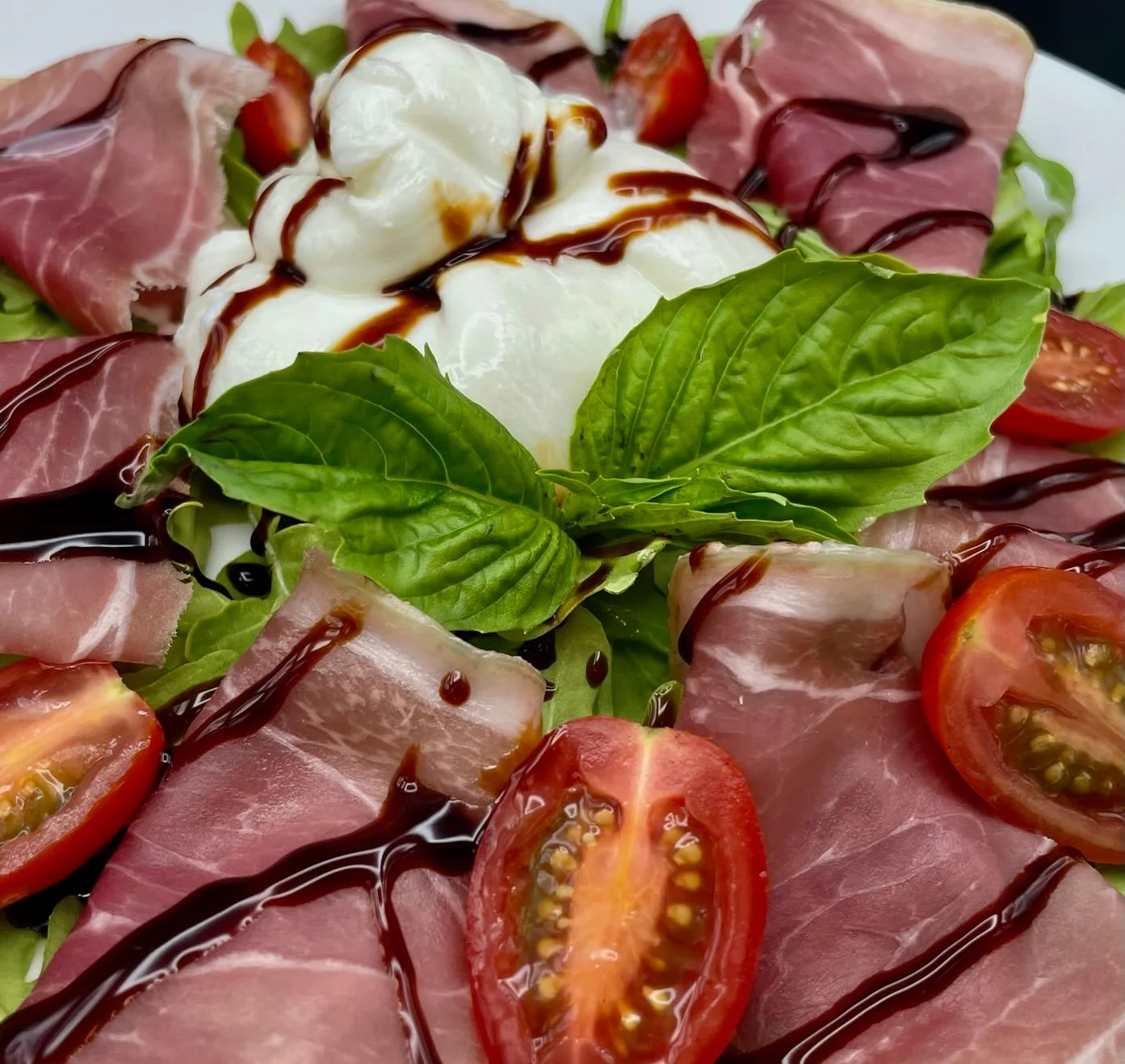 Italian food spread at Sole Mio